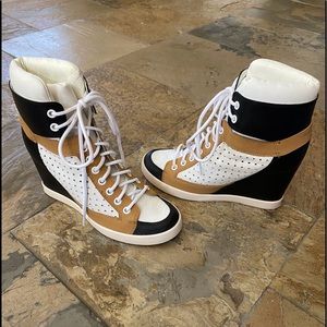 See By Chloe high top wedge sneakers